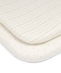 Mamas & Papas Lua Bedside Crib Sheets (2 Pack) - Oatmeal