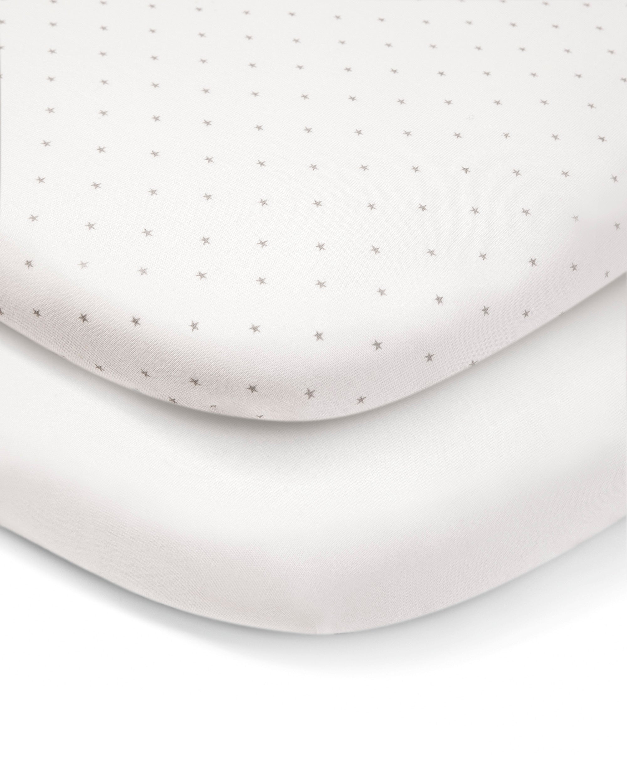 Mamas & Papas Lua Bedside Crib Sheets (2 Pack) - White