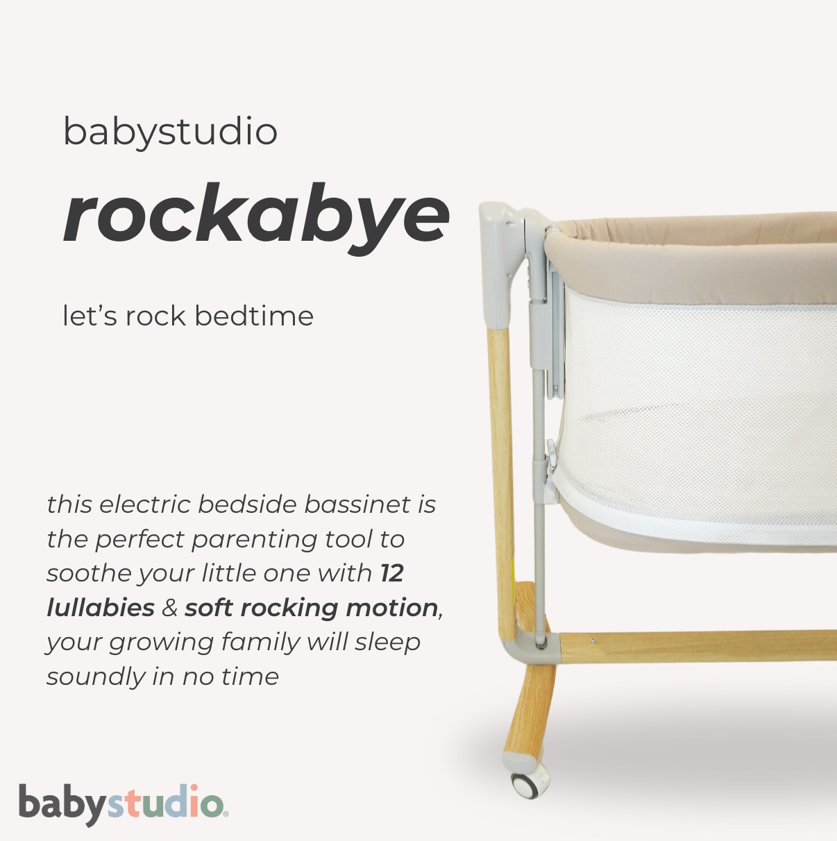 Rockabye V2 - The Soothing Bassinet (mattress included)